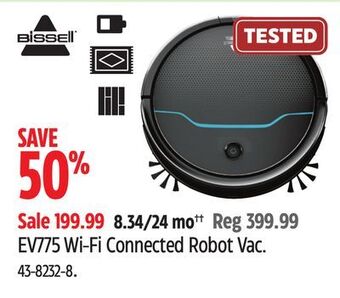 Canadian Tire Bissell ev775 wi-fi connected robot vac offer