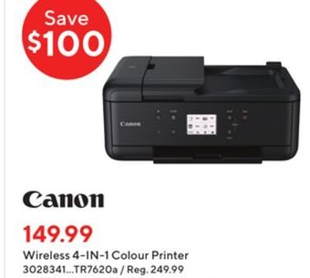 Staples Canon tr7620a wireless 4-in-1 printer offer