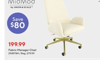 Staples Midmod by union & scale fabric manager chair offer