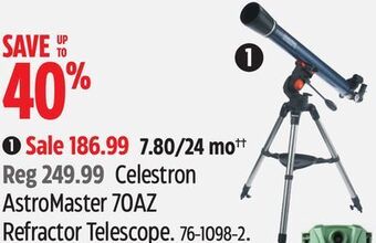 Canadian Tire Celestron astromaster 70az refractor telescope offer