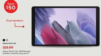 Staples Samsung tab a7 lite, 32gb storage offer
