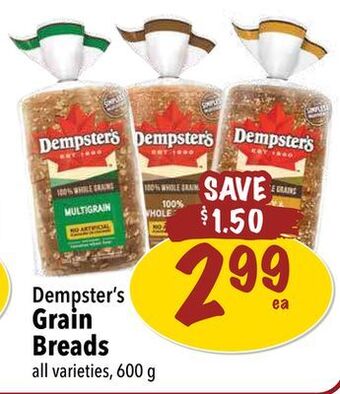 Farm Boy Dempster's grain breads offer