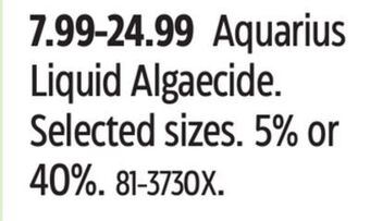 Canadian Tire Aquarius liquid algaecide offer