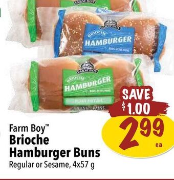 Farm Boy Farm boy™ brioche hamburger buns offer