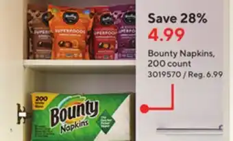 Staples Bounty napkins, 200 count offer