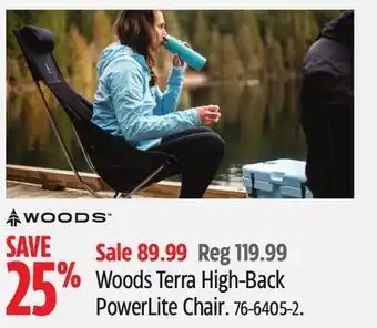 Canadian Tire Woods terra high-back powerlite chair offer