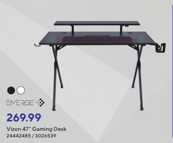 Staples Emerge vizon 47 gaming desk offer