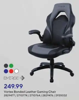 Staples Emerge vortex bonded leather gaming chair, offer