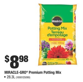 Home Depot Miracle-gro® premium potting mix offer