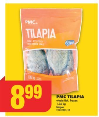No Frills Pmc tilapia, 1.36 kg offer
