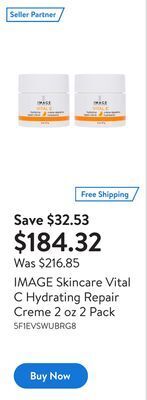Walmart Image skincare vital c hydrating repair creme 2 oz 2 pack offer