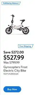 Walmart Gyrocopters frost electric city bike offer