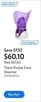 Walmart Tbest purple face steamer offer