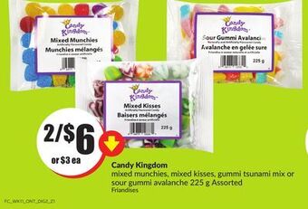 Chalo FreshCo Candy kingdom mixed munchies, mixed kisses, gummi tsunami mix or sour gummi avalanche 225 g assorted offer