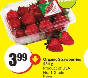 Chalo FreshCo Organic strawberries 454 g product of usa no. 1 grade offer