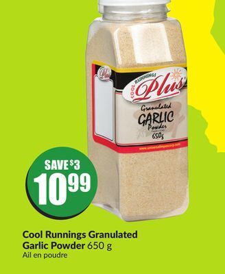 FreshCo Cool runnings granulated garlic powder 650 g offer