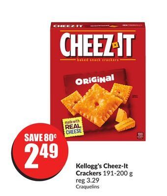 Chalo FreshCo Kellogg's cheez-it crackers 191-200 g offer
