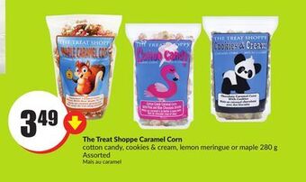 FreshCo The treat shoppe caramel corn cotton candy, cookies & cream, lemon meringue or maple 280 g assorted offer