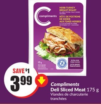 Chalo FreshCo Compliments deli sliced meat 175 g offer