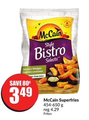 Chalo FreshCo Mccain superfries 454-650 g offer
