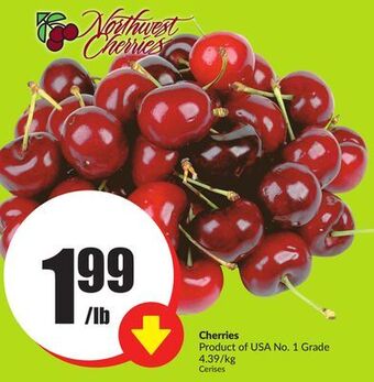 Chalo FreshCo Cherries product of usa no. 1 grade 4.39/kg offer