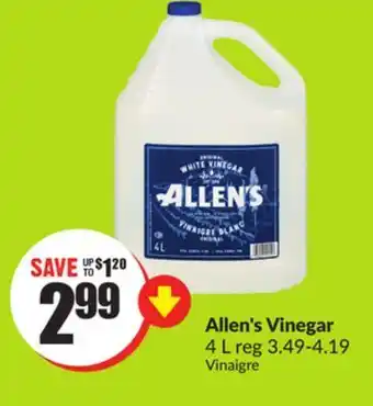 Chalo FreshCo Allen's vinegar 4 l offer