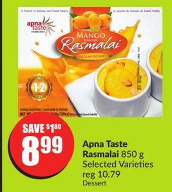 Chalo FreshCo Apna taste rasmalai 850 g selected varieties offer