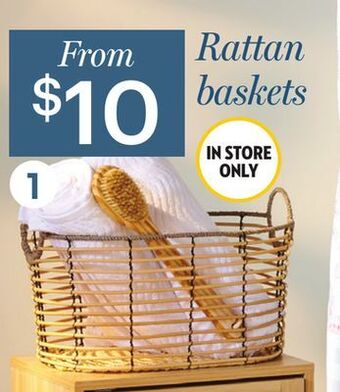 Giant Tiger Rattan basket with handles offer