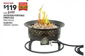 RONA Outdoor portable fireplace offer