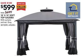 RONA 10' x 12' soft top gazebo offer