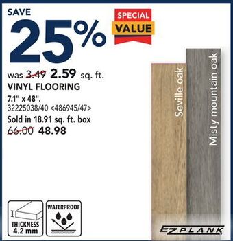 RONA 7.1 x 48 vinyl flooring offer