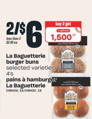 Valu-mart Pains à hamburger la baguetterie 4's offer