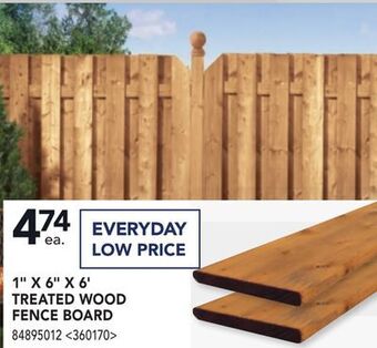RONA 1 x 6 x 6' treated wood fence board offer