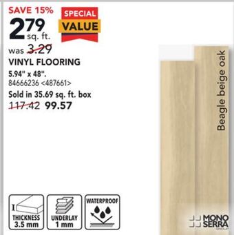 RONA Vinyl flooring 7.1 x 48 offer