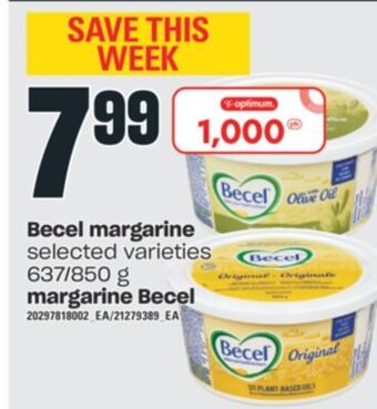 Valu-mart Margarine becel, 637/850 g offer