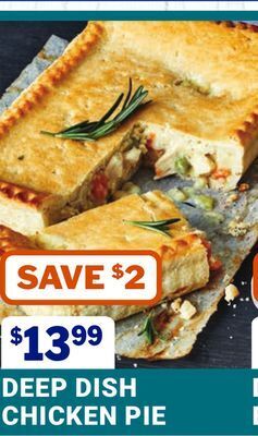 M & M Food Market Deep dish chicken pie offer