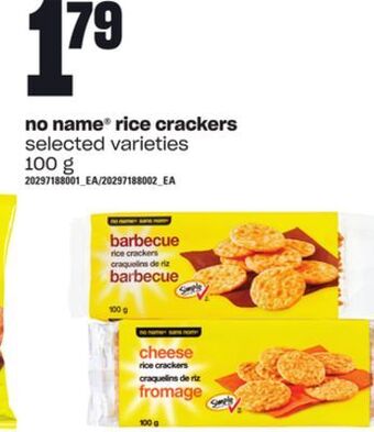 Zehrs Markets No name® rice crackers, 100 g offer