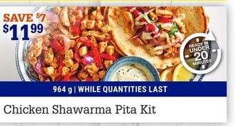 M & M Food Market Chicken shawarma pita kit offer