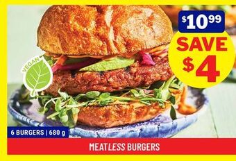 M & M Food Market Meatless burgers offer