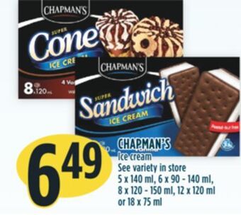 Marché Adonis Chapman's ice cream offer
