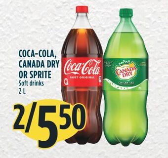 Marché Adonis Coca-cola, canada dry or sprite soft drinks offer
