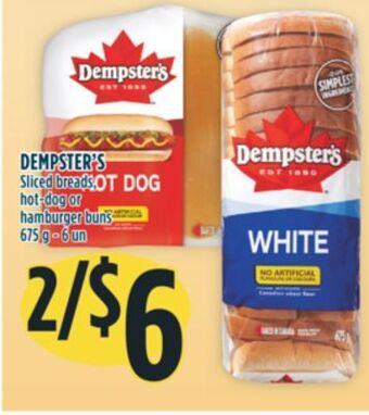 Marché Adonis Dempster's sliced breads, hot-dog or hamburger buns offer
