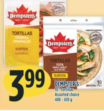 Marché Adonis Dempster's 10 tortillas offer