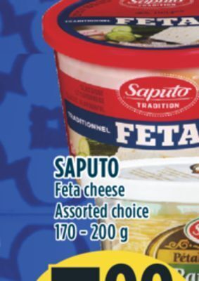 Marché Adonis Saputo feta cheese offer
