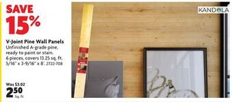 Home Hardware V-joint pine wall panels offer
