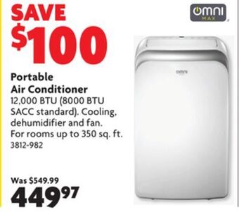 Home Hardware Portable air conditioner offer