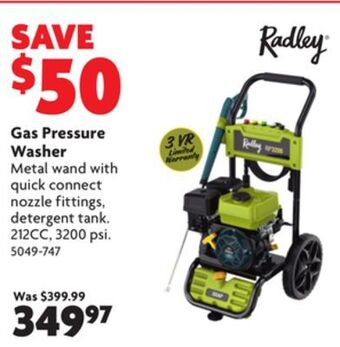 Home Hardware Gas pressure washer offer