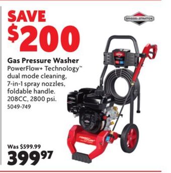 Home Hardware Gas pressure washer offer