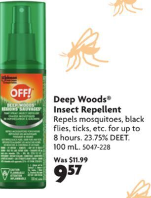 Home Hardware Deep woods® insect repellent offer