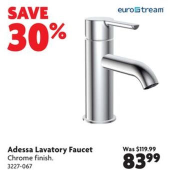 Home Hardware Adessa lavatory faucet offer